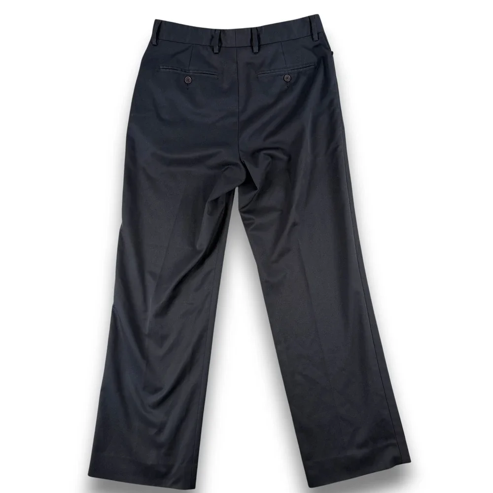 Armani Exchange Dress Pants‎ Womens 31 Black Flat Front Straight Leg Poly Rayon